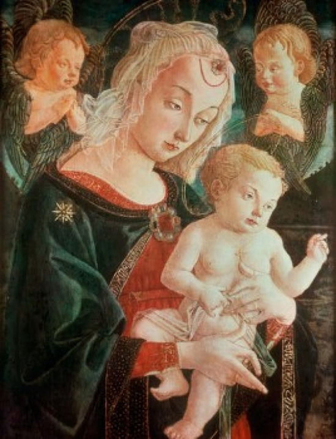 Madonna With Child Francesco Fiorentino (16th C Italian) Canvas Art - Francesco Fiorentino (18 x 24)