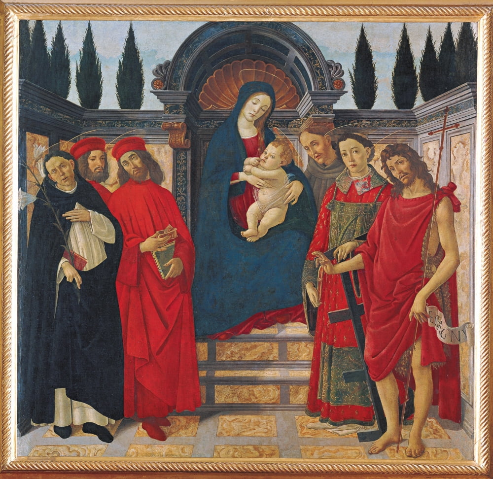 Madonna With Saints (Altarpiece Of Trebbio) Canvas Art - (24 x 18)