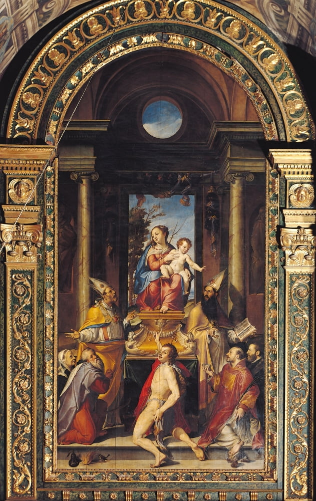 Madonna With St Anthony Canvas Art - (24 x 36)