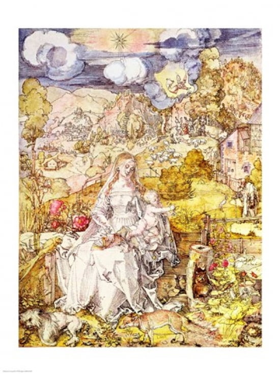 Madonna and Child Canvas Art - Albrecht Durer (18 x 24)
