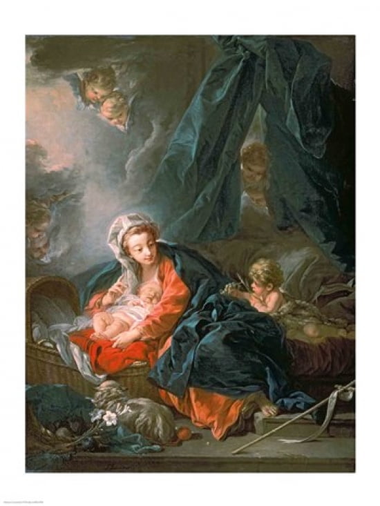 Madonna and Child Canvas Art - Francois Boucher (18 x 24)