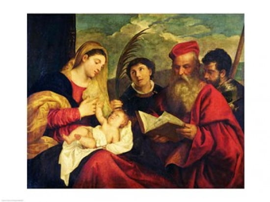 Madonna and Child Canvas Art - Titian (24 x 18)