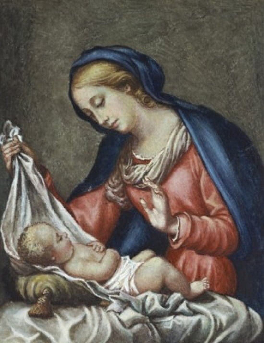 Madonna and Child (Detail) Carlo Maratti (1625-1713 Italian) Canvas Art - Carlo Maratti (24 x 36)