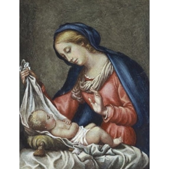 Madonna and Child (Detail) Carlo Maratti (1625-1713, Italian) Poster Print (24 x 36)