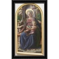 thumbnail image 1 of Madonna and Child Enthroned with Two Angels 24x40 Large Black Ornate Wood Framed Canvas Art by Filippo Lippi, 1 of 2