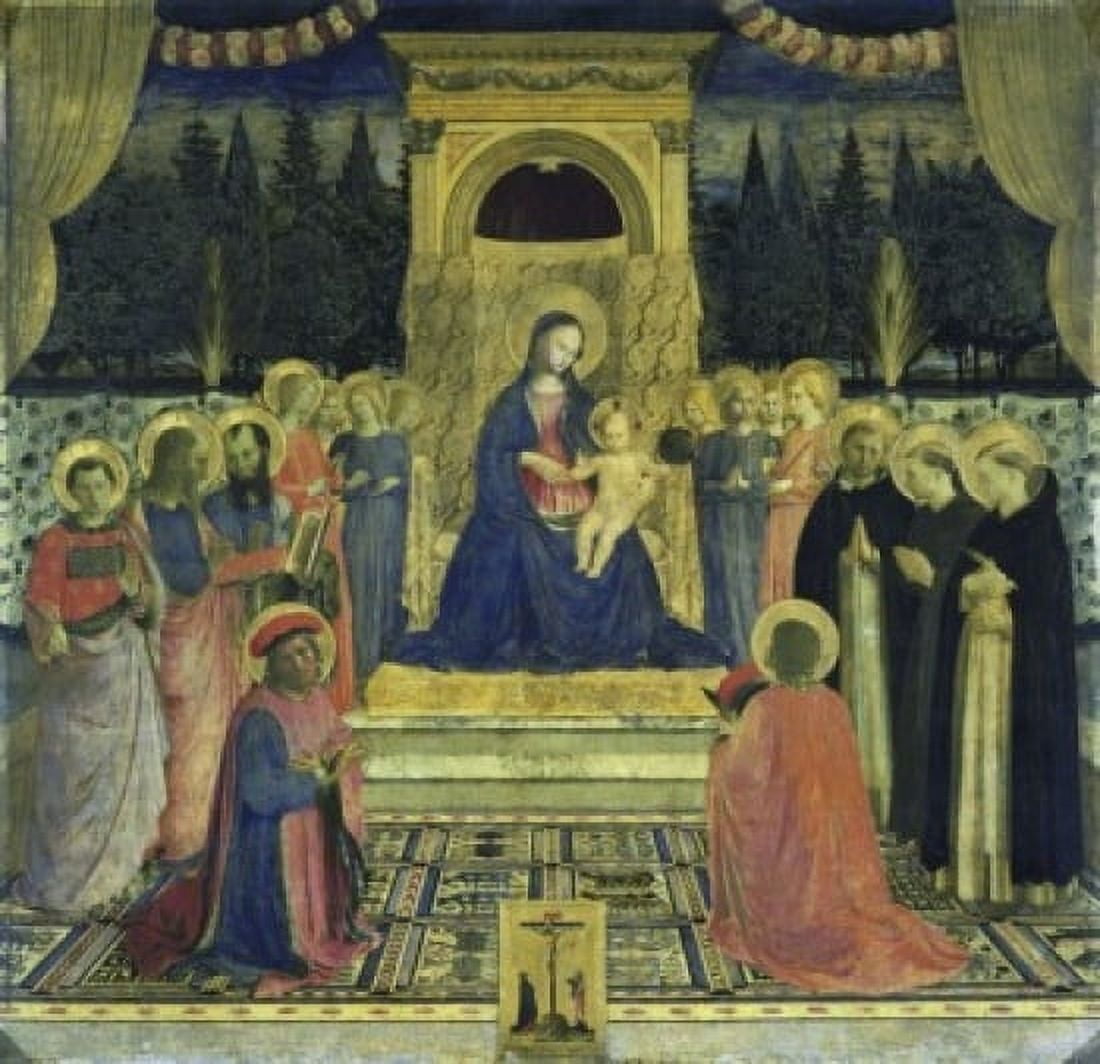 Madonna and Child Fra Angelico (ca1400-1455Italian) Museo di San Marco Florence Canvas Art - Fra Angelico (24 x 36)