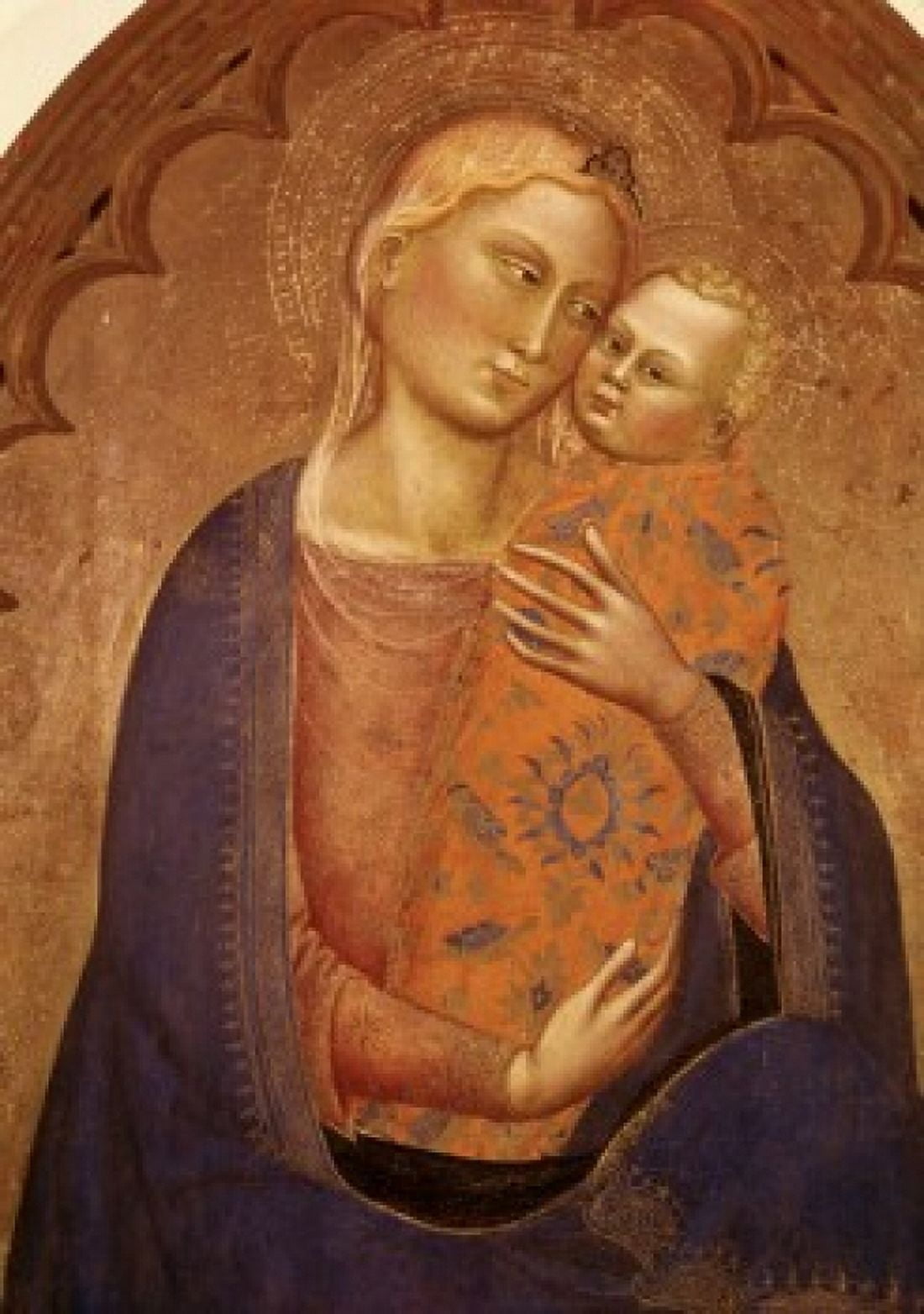 Madonna and Child Jacopo di Cione (14th C Italian) Canvas Art - Jacopo di Cione (18 x 24)