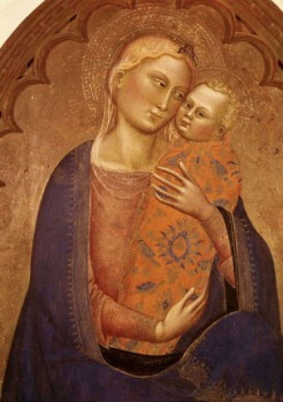 Madonna and Child Jacopo di Cione (14th C Italian) Canvas Art - Jacopo di Cione (24 x 36)