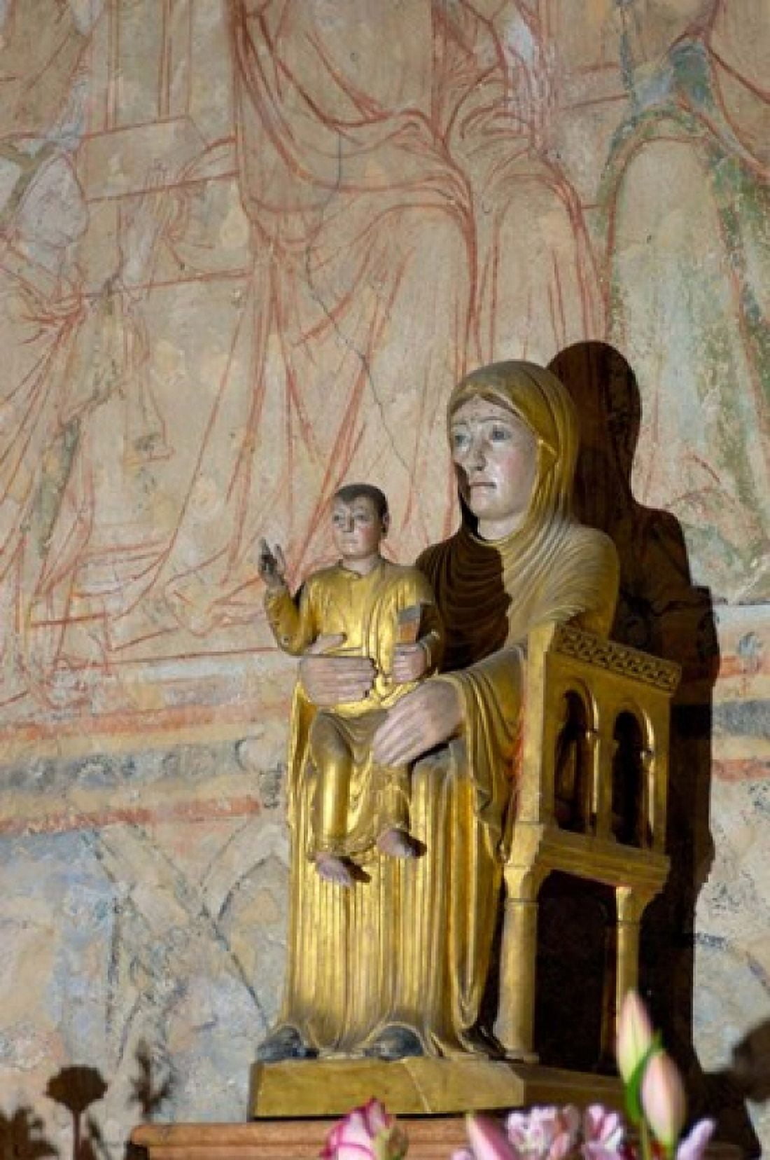 Madonna and Child Statue Canvas Art - Lisa S Engelbrecht DanitaDelimont (18 x 27)