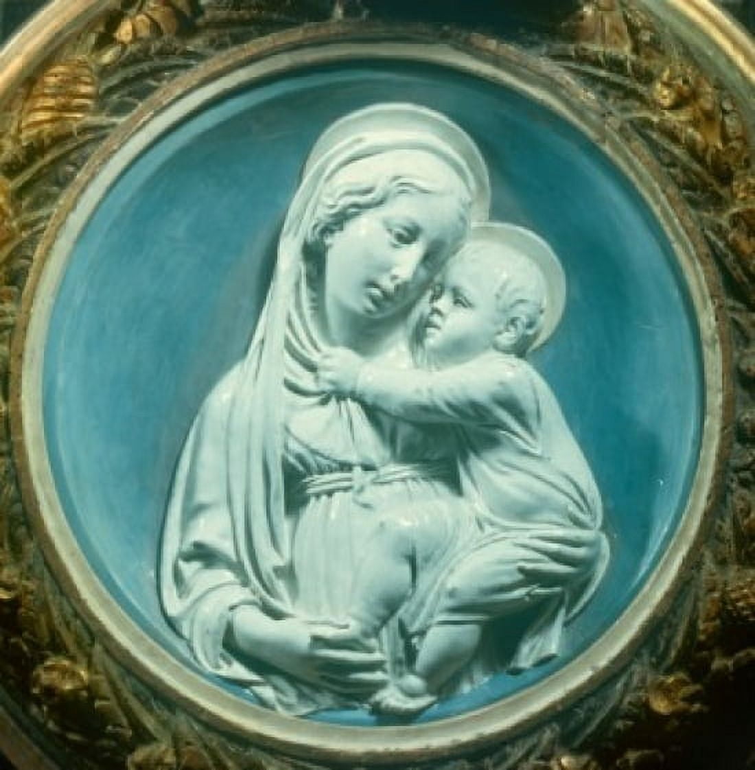 Madonna and Child by Luca Della Robbia 1400-1482 Canvas Art - Luca Della Robbia (18 x 24)