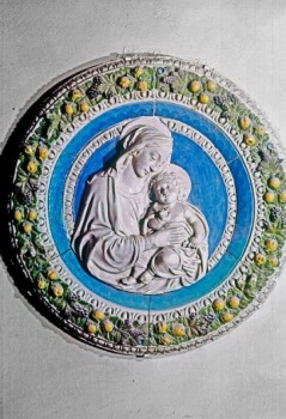 Madonna and Child in Wreath of Fruits Della Robbia (1435-1525) Canvas Art - Andrea Della Robbia (24 x 36)