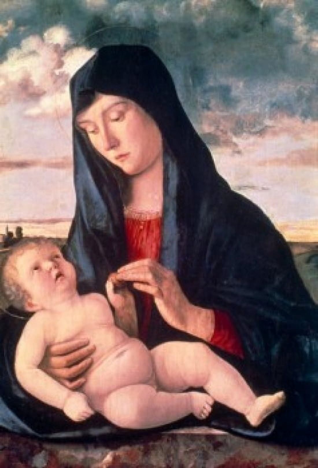 Madonna and Child in a Landscape by Giovanni Bellini Circa 1480 (Circa 1430-1516) Canvas Art - Giovanni Bellini (24 x 36)