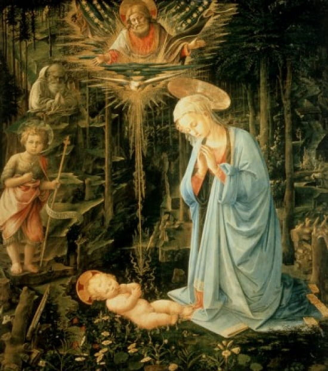 Madonna and Child with Saint Jerome Giovanni Bellini (c 1430-1516Italian) Canvas Art - Giovanni Bellini (18 x 24)