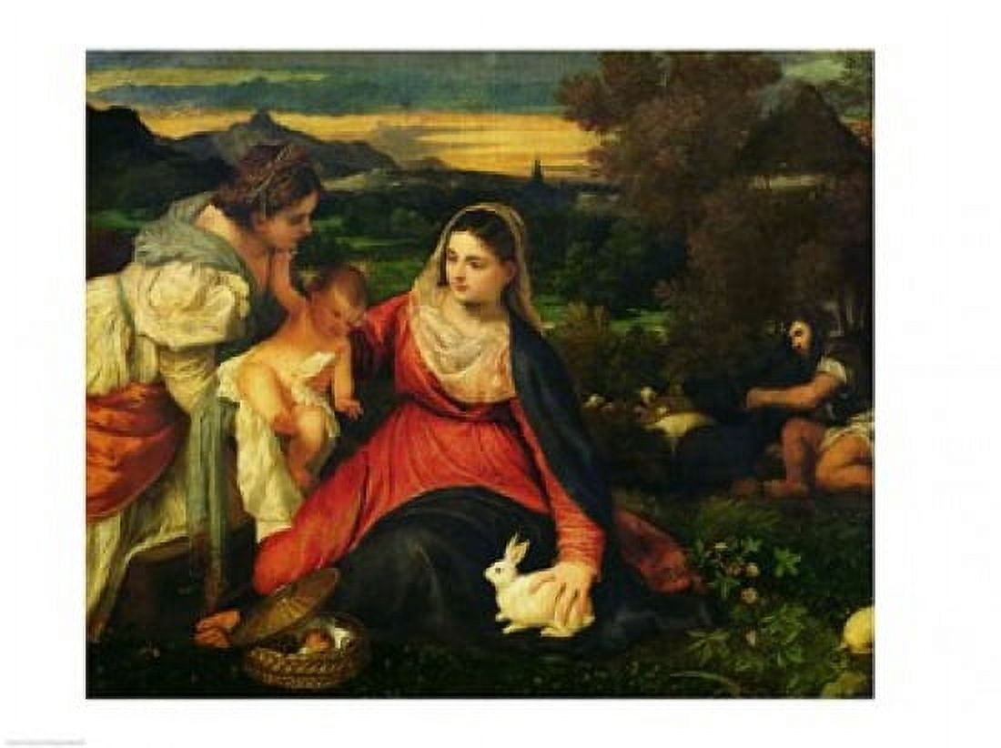 Madonna and Child with St Catherine Canvas Art - Titian (24 x 18)