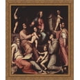 thumbnail image 1 of Madonna, angels and saints 28x32 Large Gold Ornate Wood Framed Canvas Art by Jacopo Pontormo, 1 of 2