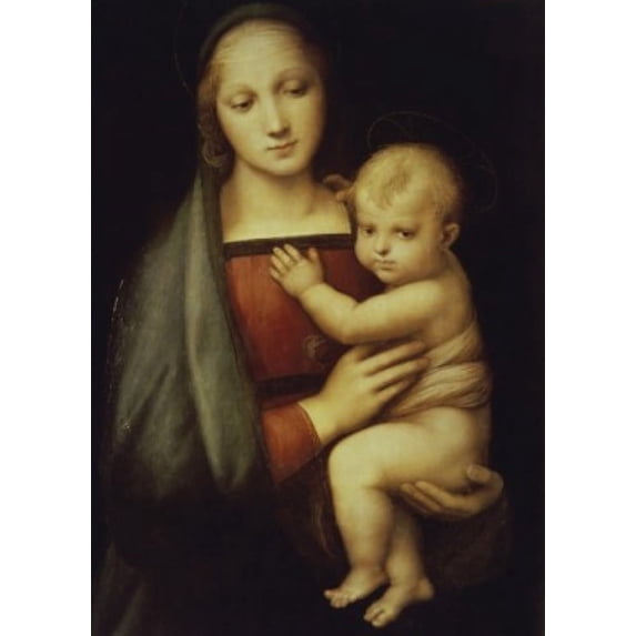 Madonna del Granduca , ca.1506, Raphael (1483-1520 Italian) , Oil on wood panel , Palazzo Pitti, Palatine Gallery, Florence, Italy, Poster Print (24 x 36)
