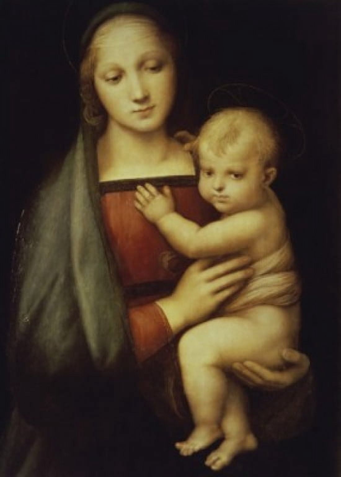 Madonna del Granduca  ca1506 Raphael (1483-1520 Italian)  Oil on wood panel  Palazzo Pitti Palatine Gallery Florence Italy Canvas Art - Raphael (24 x 36)