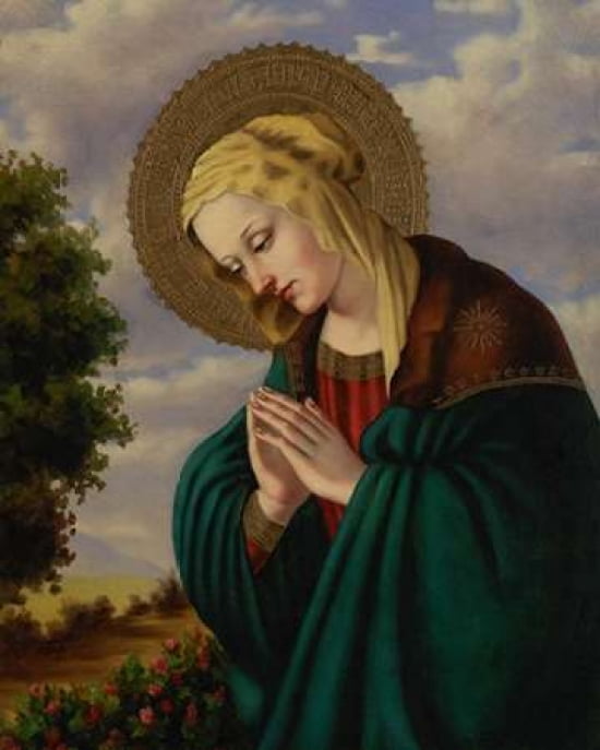 Madonna in Prayer Canvas Art - Ortiz (24 x 30)