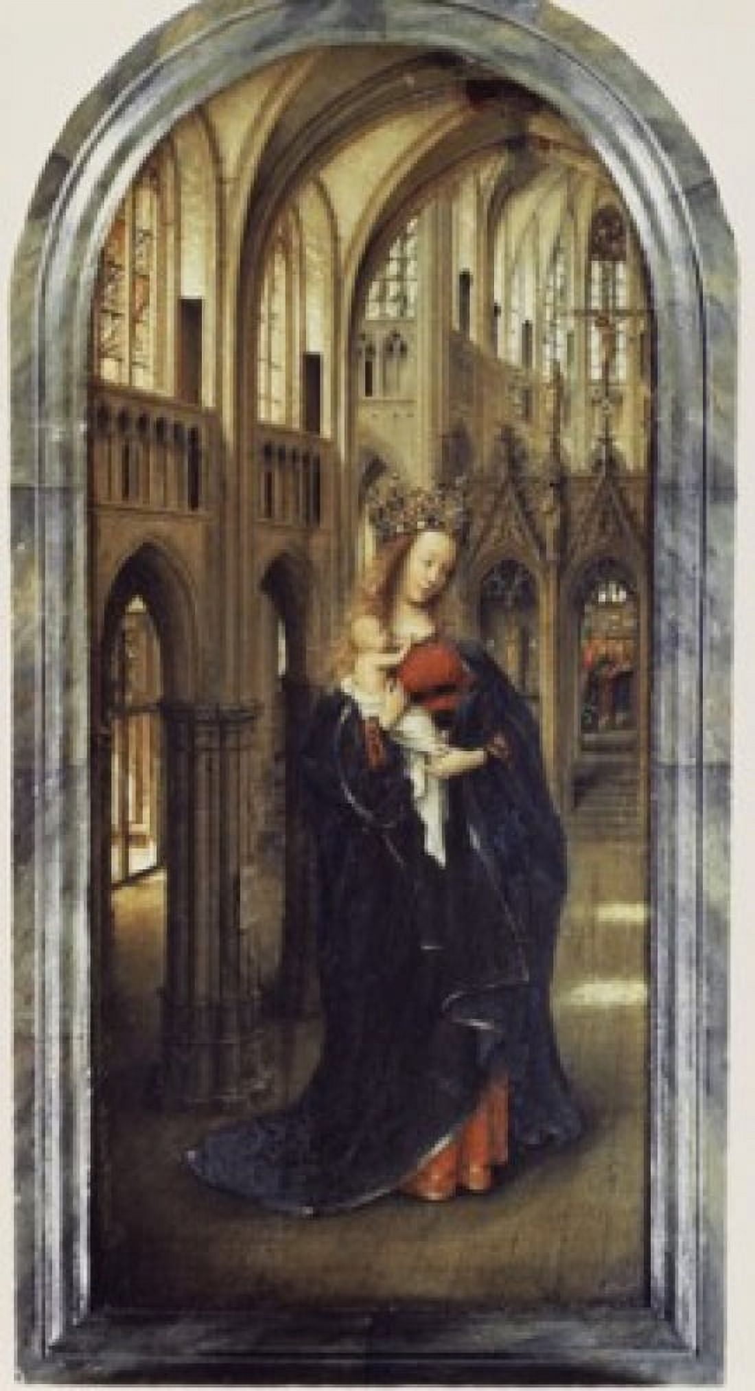Madonna in the Church Jan van Eyck (ca 1390-1441 Flemish) Staatliche Museen Berlin Germany Canvas Art - Jan van Eyck (18 x 24)