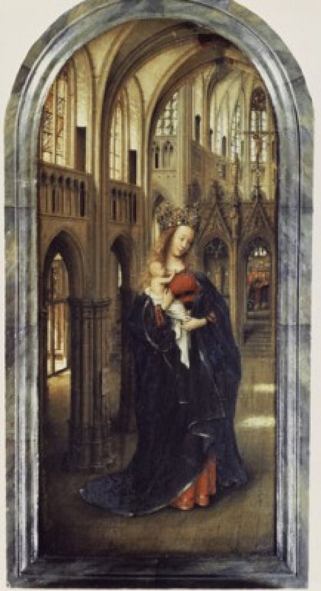 Madonna in the Church Jan van Eyck (ca 1390-1441 Flemish) Staatliche Museen Berlin Germany Canvas Art - Jan van Eyck (24 x 36)