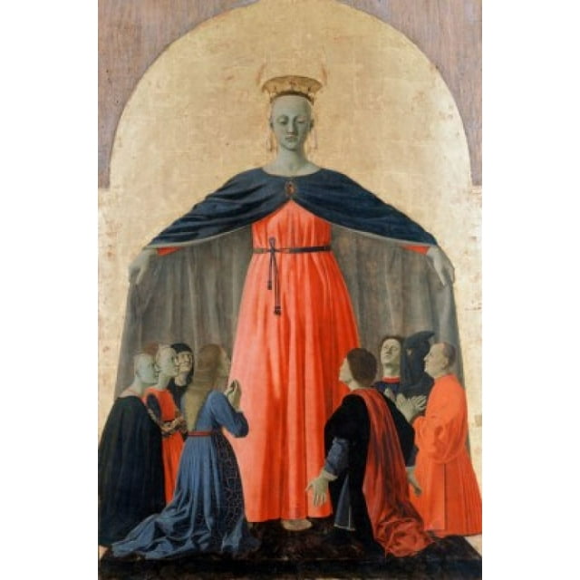 Madonna of Mercy, Piero della Francesca (1410/20-1492 Italian), Civic Museum, Sansepolcro, Italy Poster Print (18 x 24)