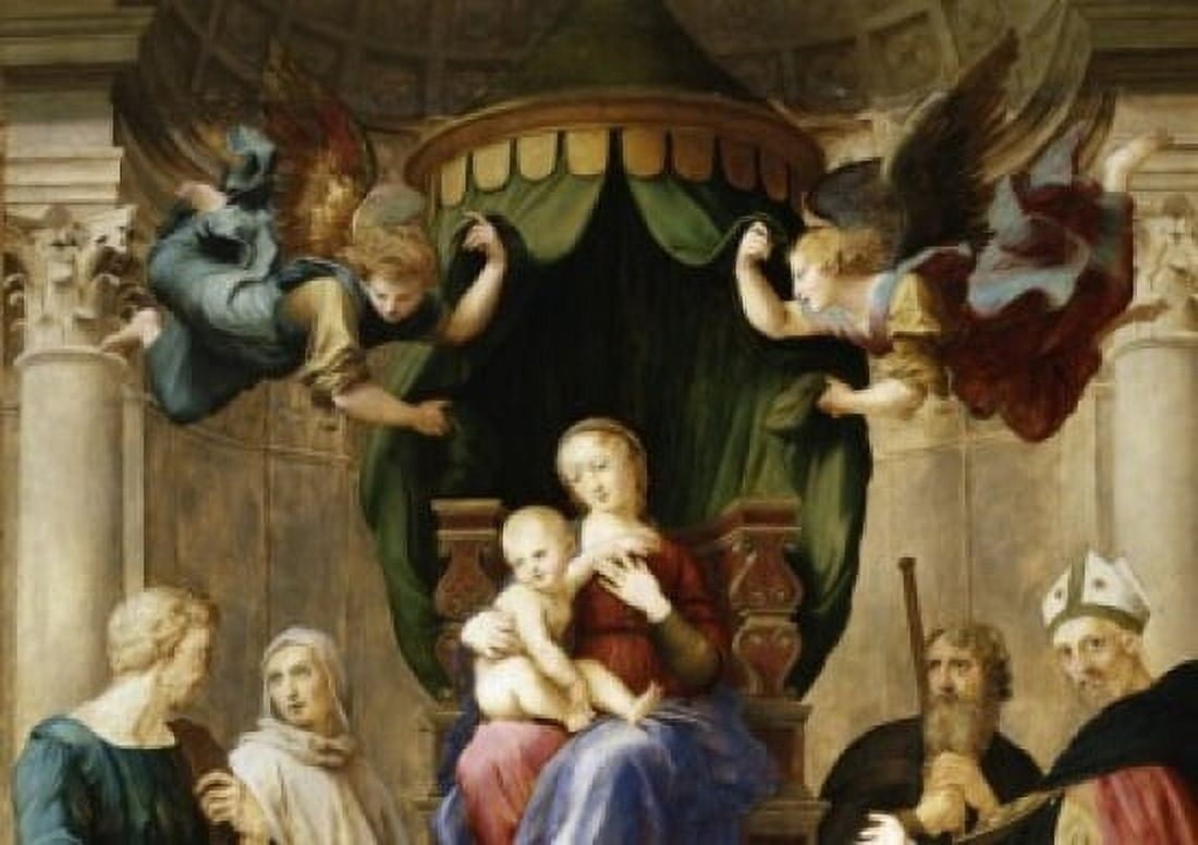 Madonna of the Canopy (Detail) Raphael (1483-1520Italian) Palazzo Pitti Palatina Gallery Florence Canvas Art - Raphael (24 x 36)