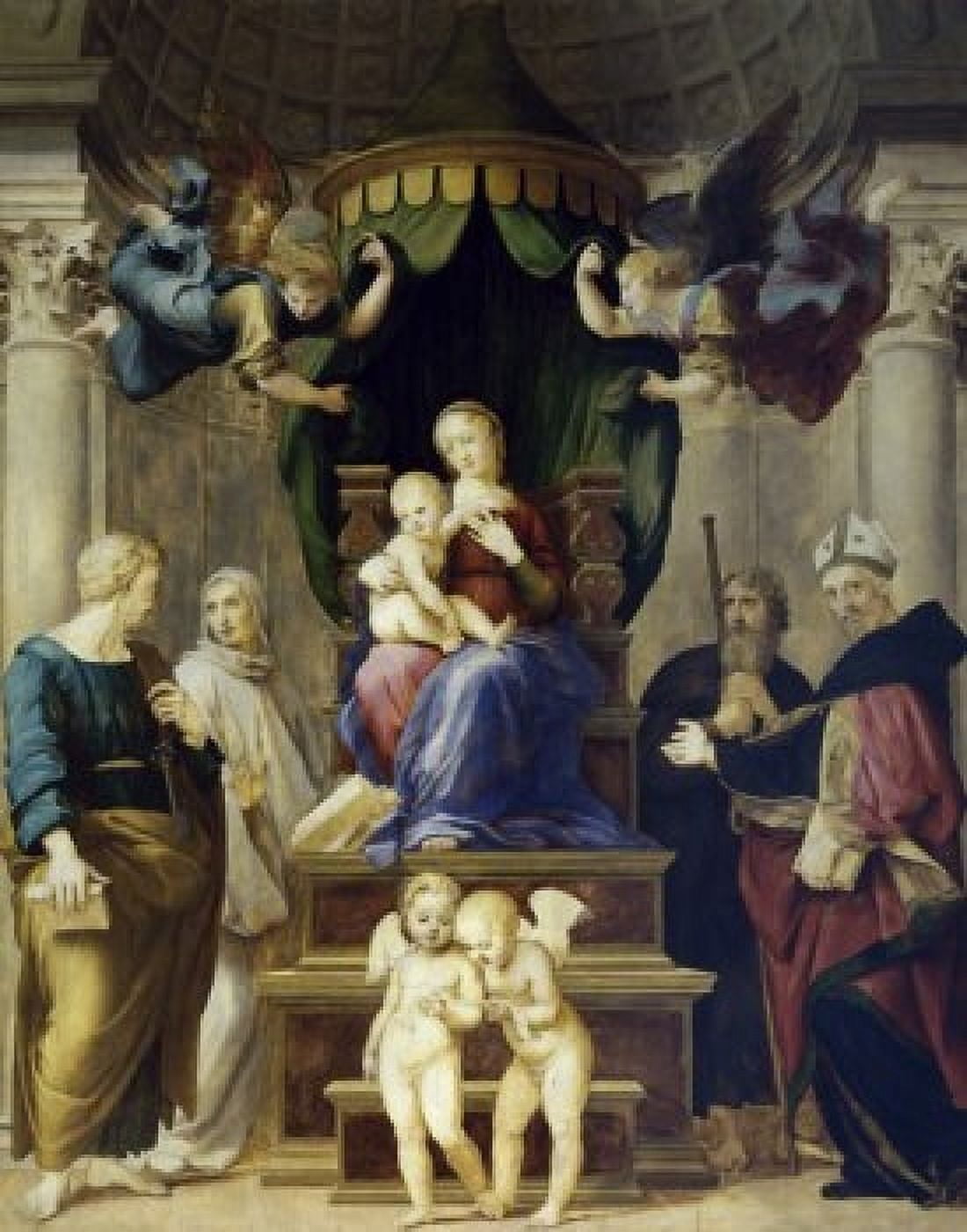 Madonna of the Canopy Raphael (1483-1520 Italian) Palazzo Pitti Palatina Gallery Florence Canvas Art - Raphael (18 x 24)
