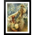 thumbnail image 1 of Madonna of the Lilies 28x38 Large Black Wood Framed Print Art by Alphonse Mucha, 1 of 2