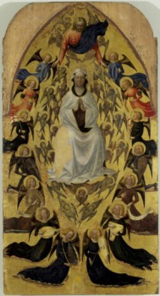 Madonna of the Snow Masolino da Panicale( c 1383-c 1432 Florentine) Capodimonte Gallery Naples Canvas Art - Masolino da Panicale (18 x 24)