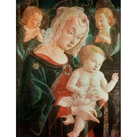 Madonna with Child Francesco Fiorentino 16th C. Italian Poster Print - 18 x 24 in.