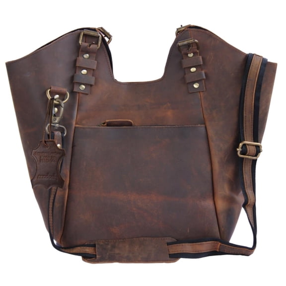 Madosh, Bucket Style Bag For Women Genuine Leather Crossbody Bag Large Capacity Hobo Bag Shoulder Handbag