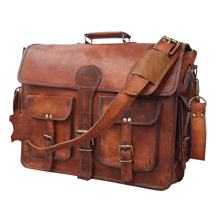Madosh Genuine Leather Briefcase, 15