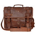 thumbnail image 1 of Madosh Men's Genuine Leather 15" Crossbody Laptop Bag, 1 of 6