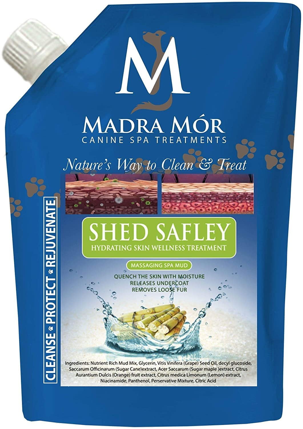 Madra Mor Mud Bath for Dogs Shed Safely Detox, Nourish, Protect