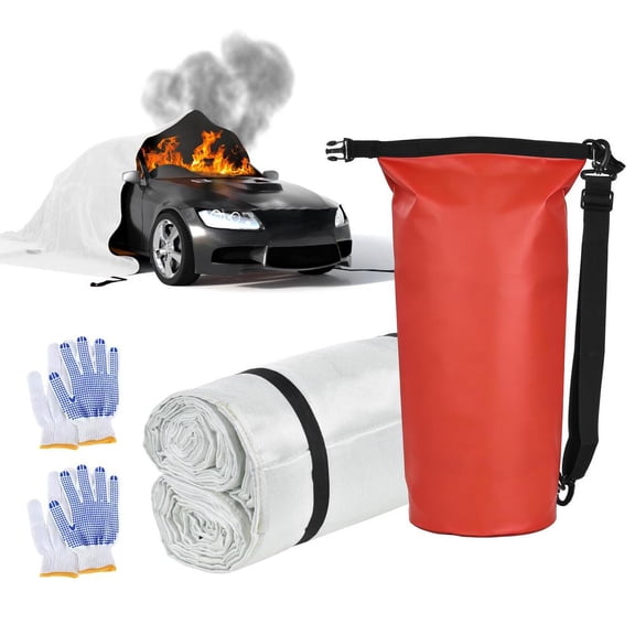 Madre Emergency Fire Blanket for Home and Kitchen Fiberglass Fire Suppression Blanket (400x600) for Car, Office & Camping Instantly Smothers Flames Lightweight & Reusable