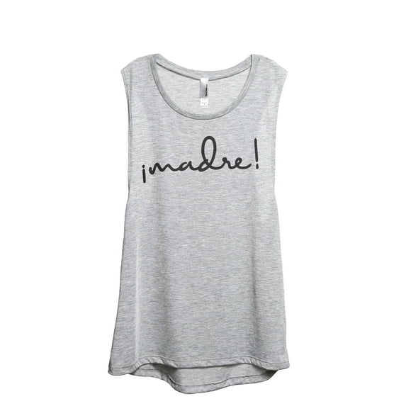 Madre Means Mother Women's Fashion Sleeveless Muscle Workout Yoga Tank Top Sport Grey Small