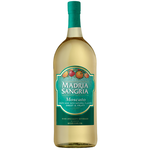 Madria Moscato Sangria White Wine 1.5L - Sweet & Fruity Flavor with 6.5% Alcohol Content