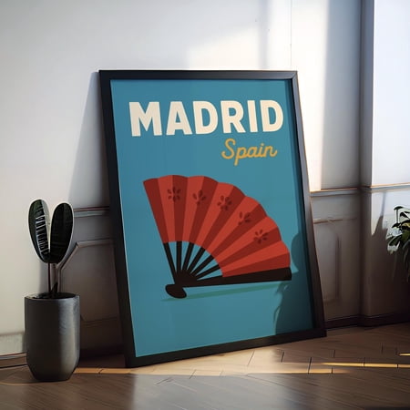 Madrid Classic Madrid Accent Home Décor Madrid Spain Lover Travel Souvenir Portrait Decor Unframed Paper Print