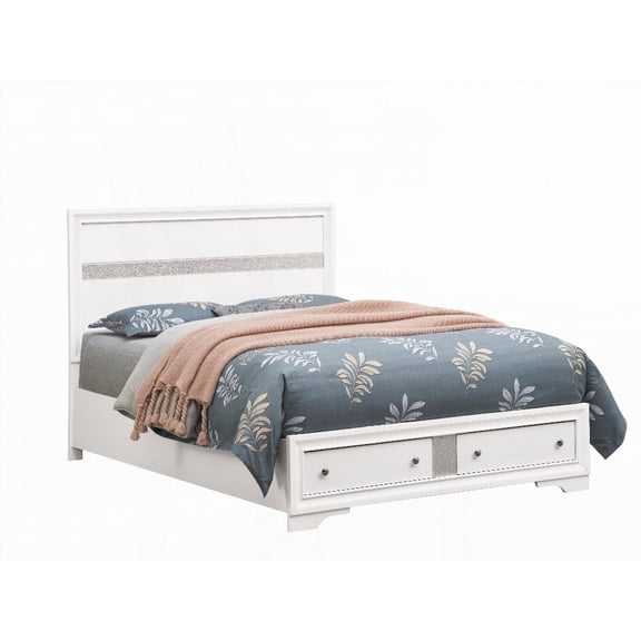 Madrid G02390B-KB King Bed, White Finish & Ample Space for Families