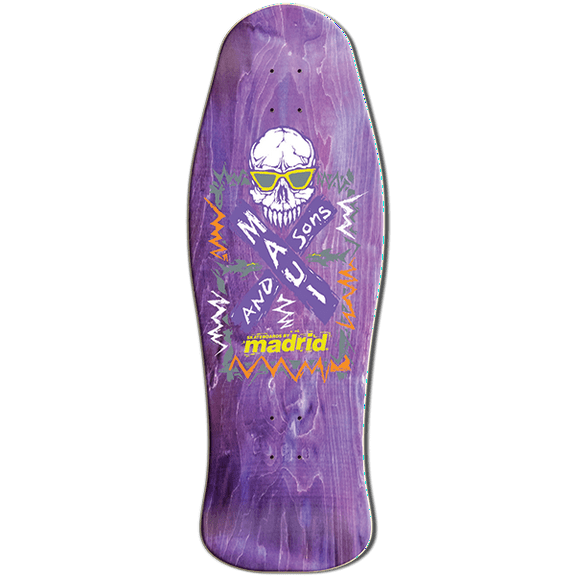 Madrid Skullshades Skateboard Deck 10.5x30.5 Purple