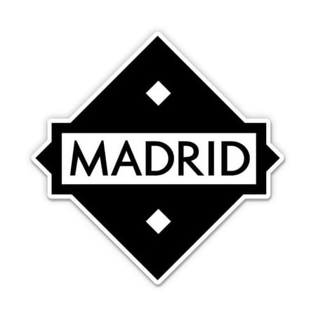 Madrid Metro Travel Visit Spain - 5" Vinyl Sticker - For Car Laptop I-Pad - Waterproof Decal