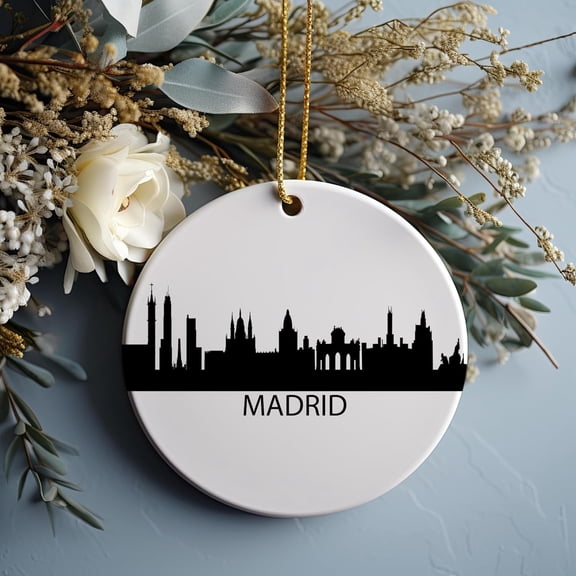 Madrid Ornament, Christmas Ornament, Madrid Gift, Christmas Decor, Madrid Souvenir, Madrid Travel, Travel Gift, Xmas Tree eIRlw5 (Madrid-47TH18)