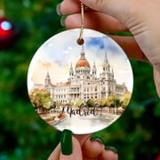 Madrid Ornament Spain Family Travel Gift Keepsake Gift 2D FLAT Ceramic Ornament