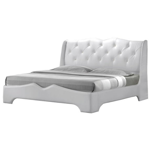 Madrid Platform White Bed