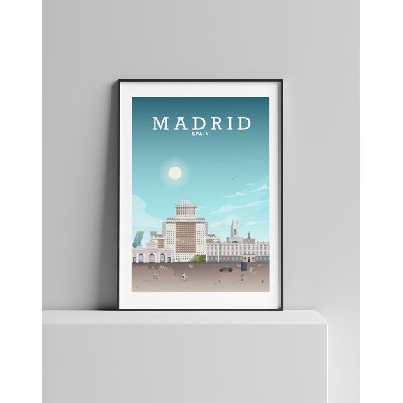 Madrid Poster, Madrid Spain Print, Spanish Art