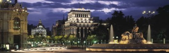 Madrid Spain Canvas Art - Panoramic Images (36 x 12)
