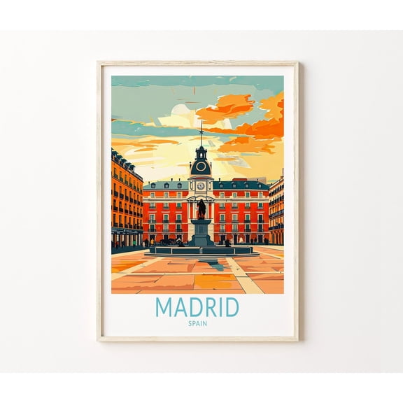 Madrid Spain City Travel Wall Art Home Decor