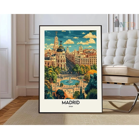 Madrid Spain Cityscape Wall Art Travel Decor Photo Print Unframed Paper Print