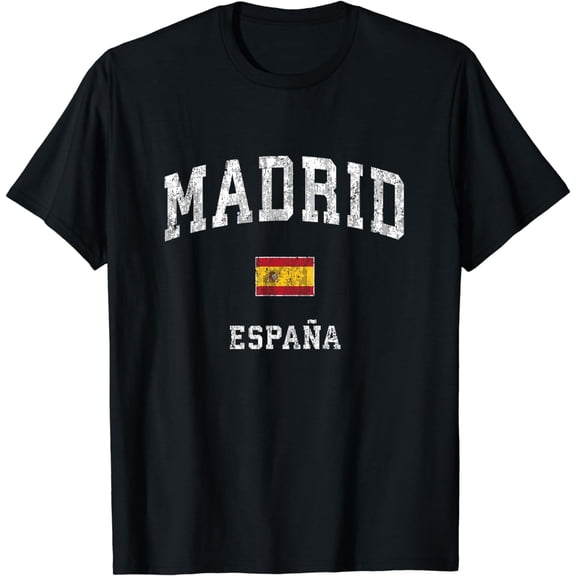 Madrid Spain Espana Vintage Athletic Sports Design T-Shirt