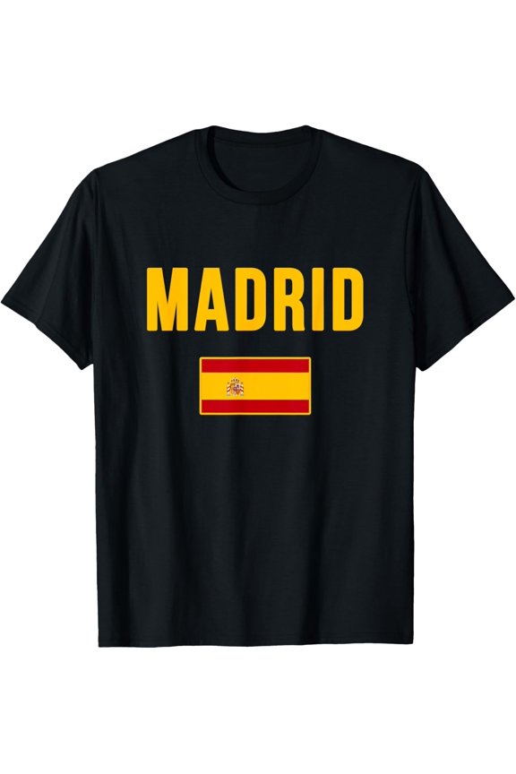 Madrid Spain T-shirt Spanish Flag Espana Tourist Souvenir